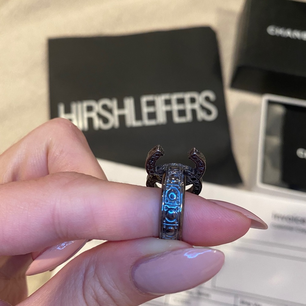 Chanel Logo Silver Threads Ring - Picture 9 of 9